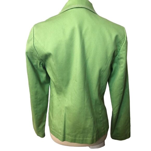 Charter Club lime green textured career blazer size 8 - Picture 5 of 10